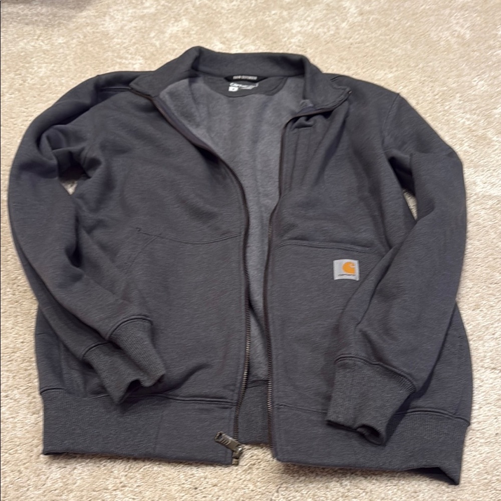 Carhartt Rain Defender Charcoal Zip-Up Sweatshirt